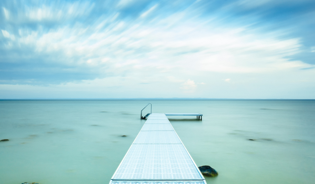 Восход солнца на озере Мичиган, США