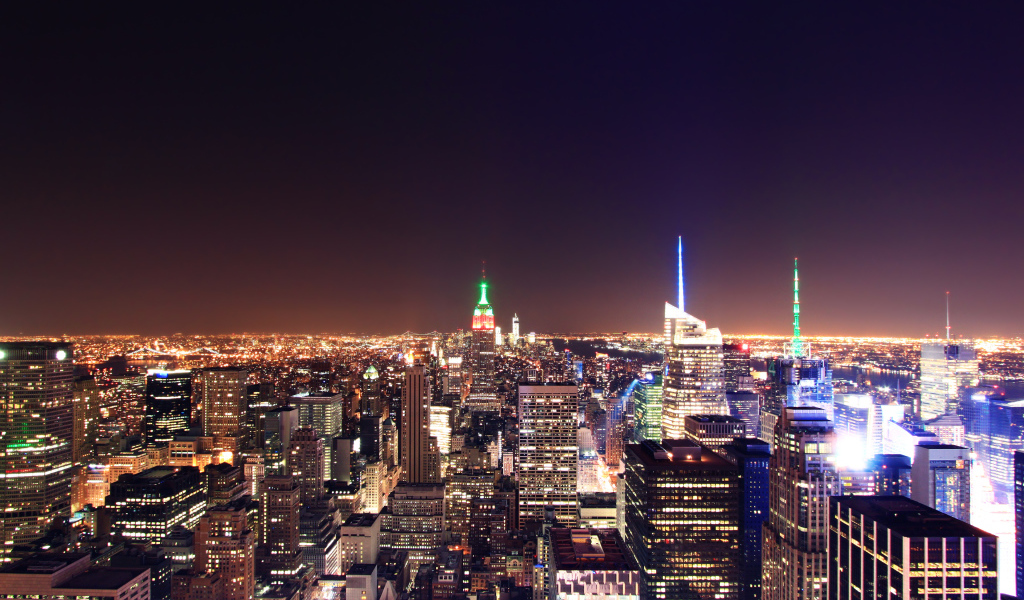 Manhattan at night, New York