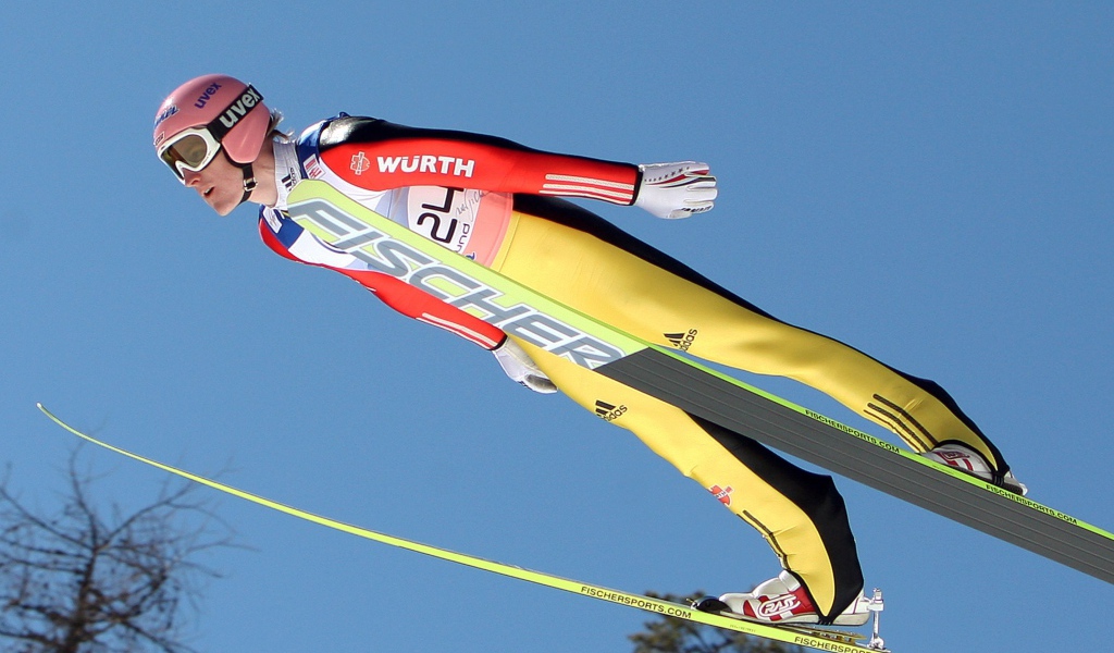 Обладатель золотой медали в дисциплине прыжки на лыжах с трамплина Зеверин Фройнд на олимпиаде в Сочи