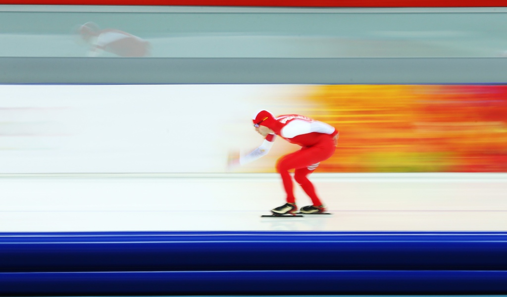 Обладатель золотой медали в дисциплине скоростной бег на коньках Збигнев Брудка 