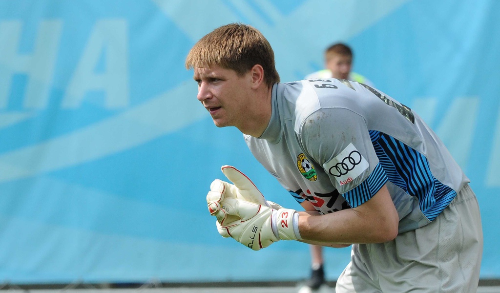 Александр Беленов вратарь Кубани за работой