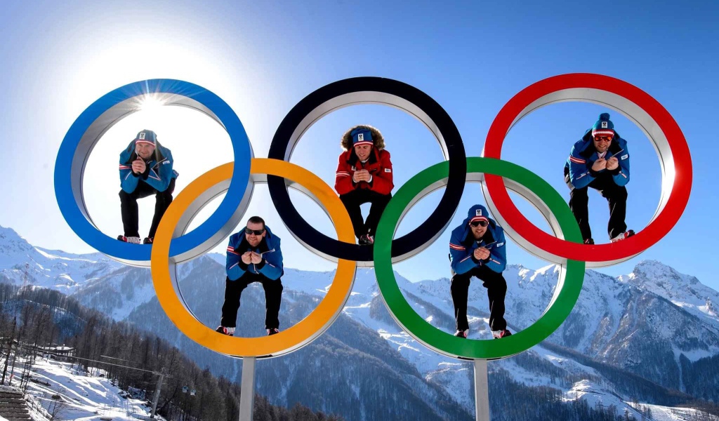 Спортсмены в кольцах на Олимпиаде в Сочи