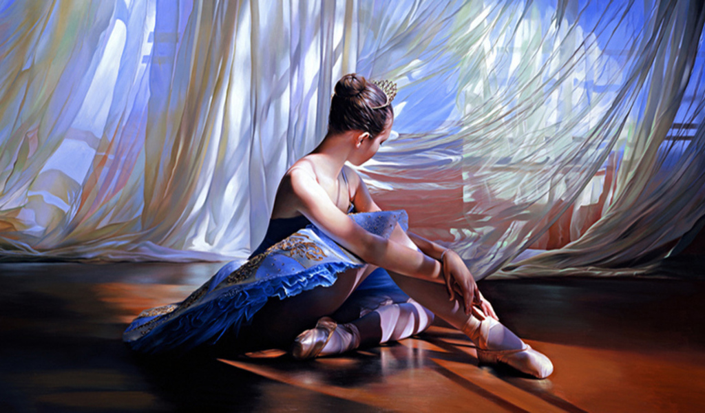 Балерина на полу