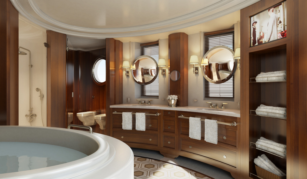 Ванная комната в роскошном отеле