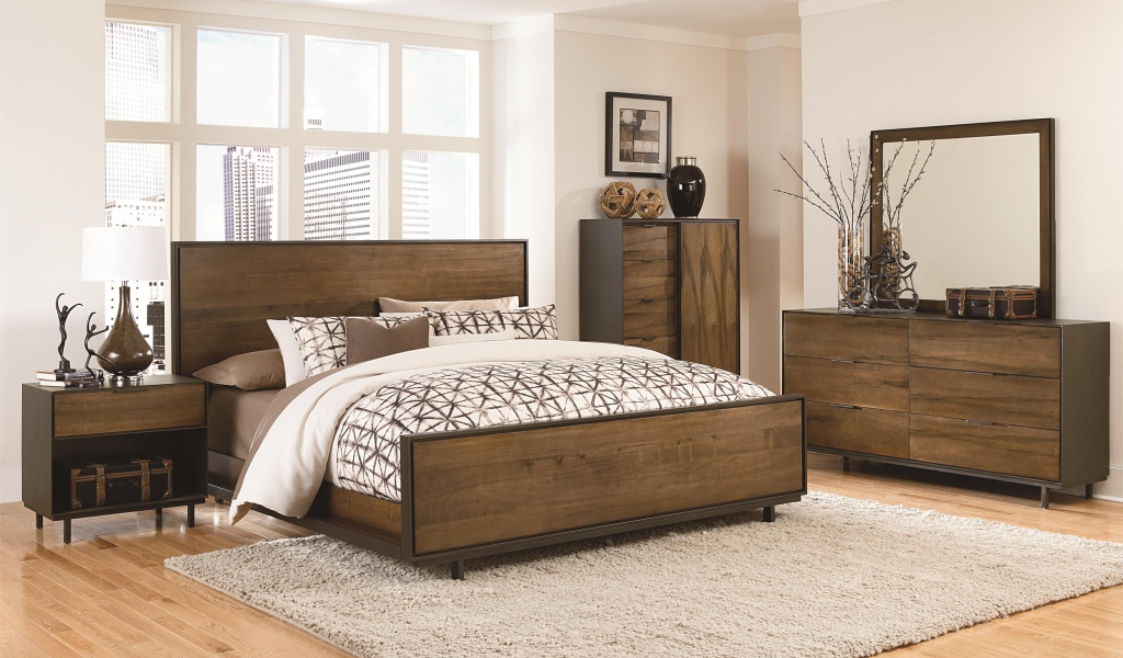 Спальня из натурального дерева