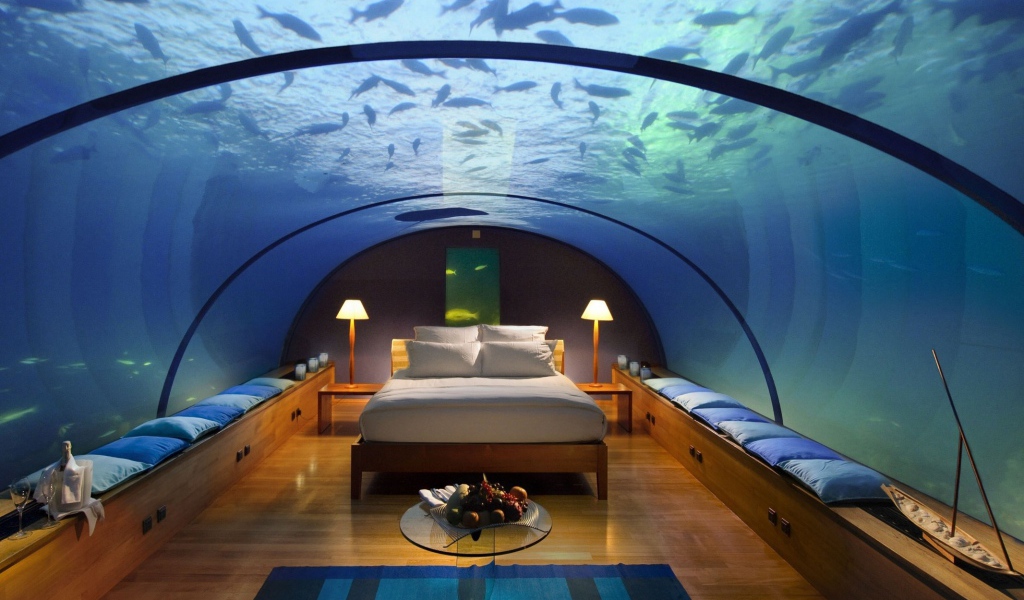 Спальня под водой