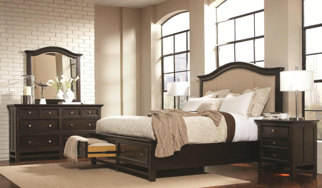 Бежевый цвет в спальне