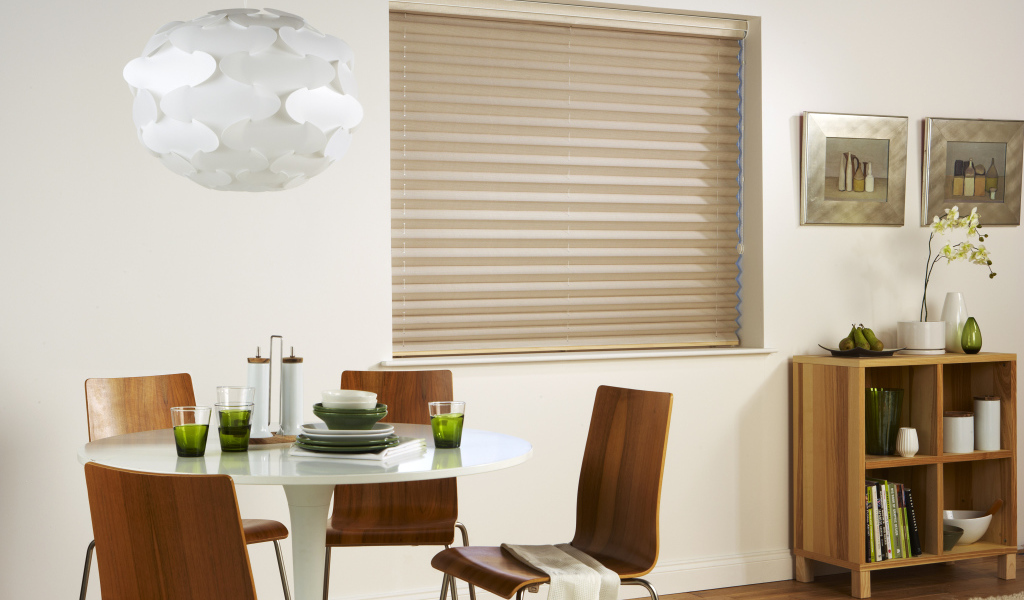 Жалюзи на окне в столовой