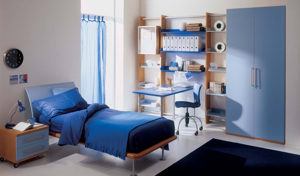 Синие тона в детской