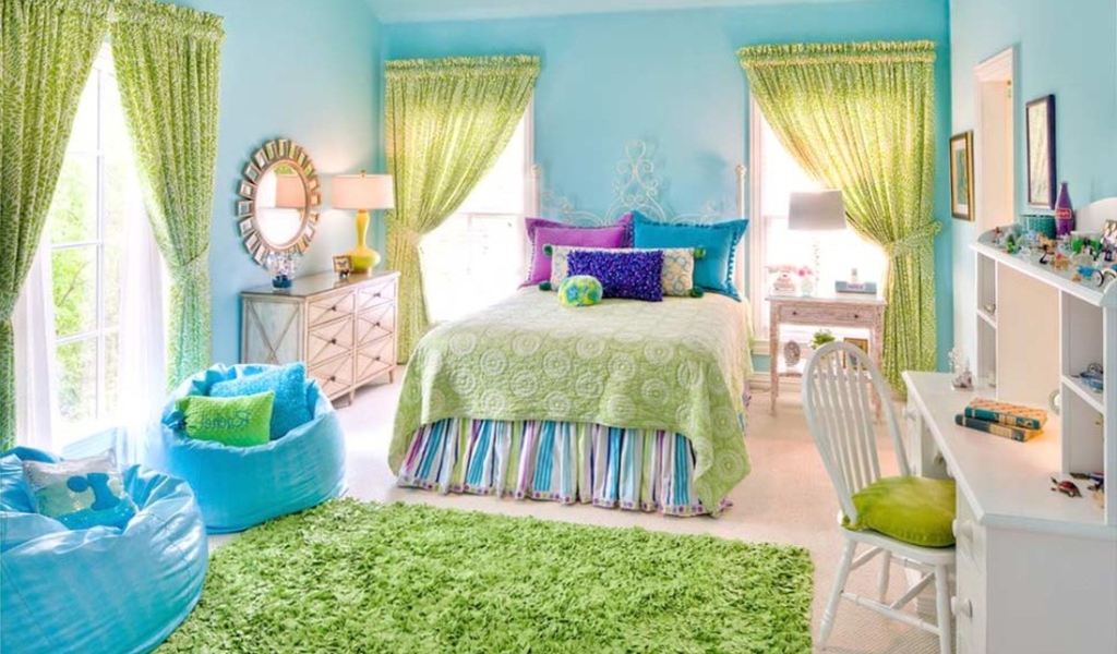 Яркий интерьер детской