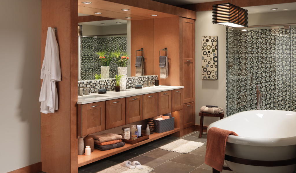 Шкафы с зеркалом для ванной