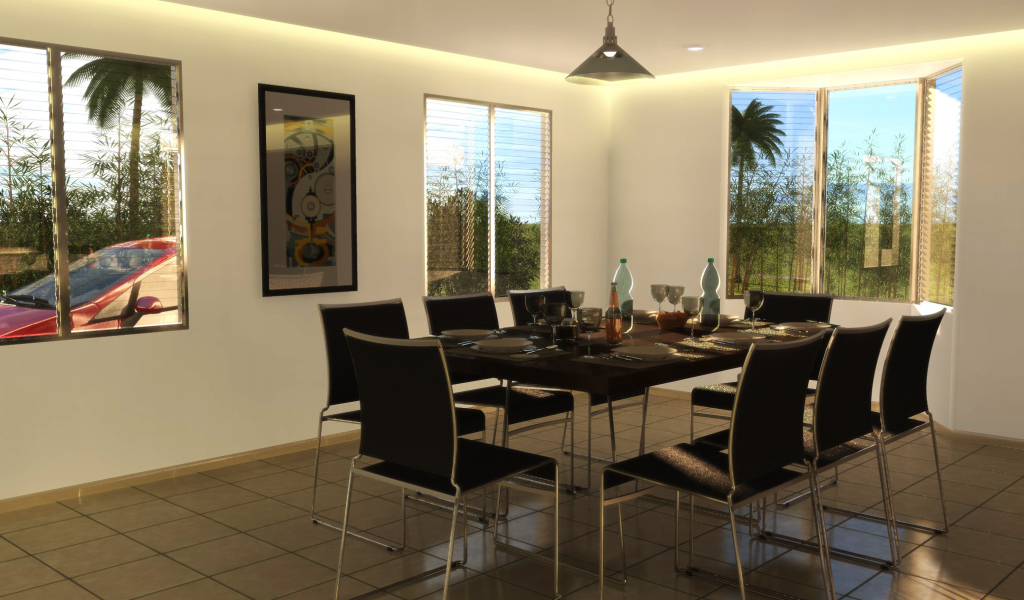 Столовая в загородном доме