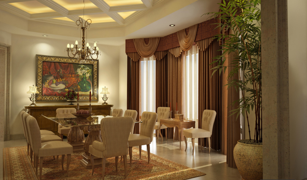 Столовая в богатом доме