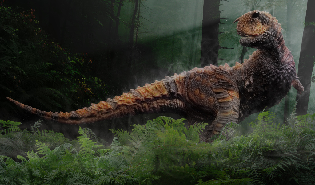 Динозавр в джунглях