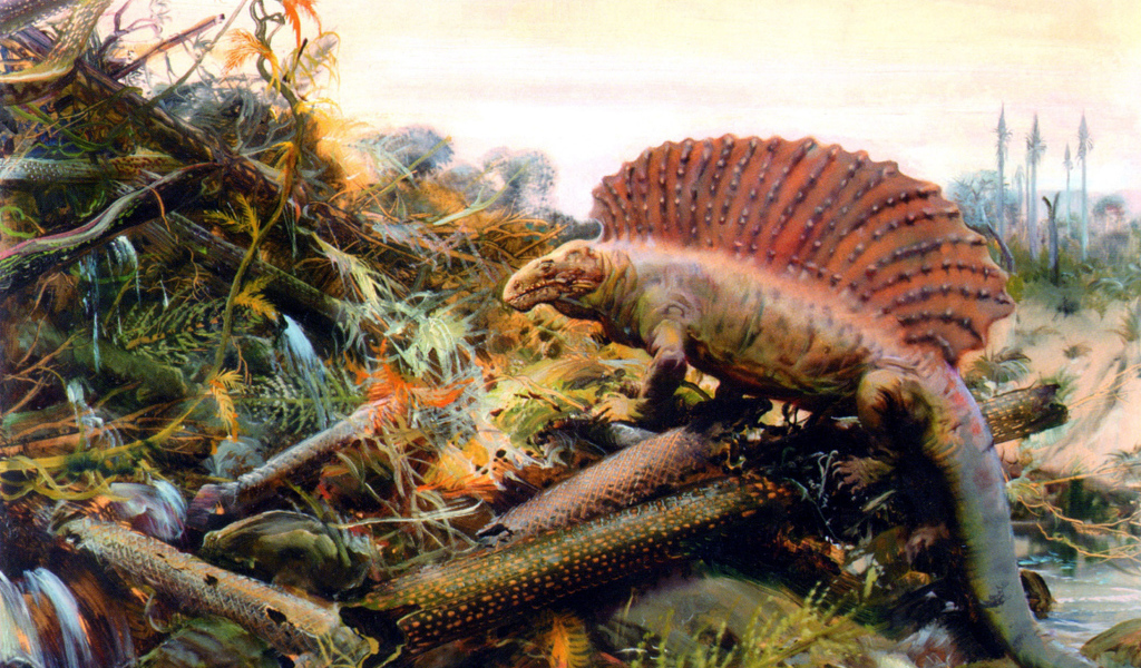 Динозавр на обломках
