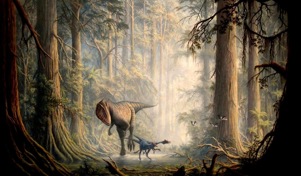 Динозавры в лесу
