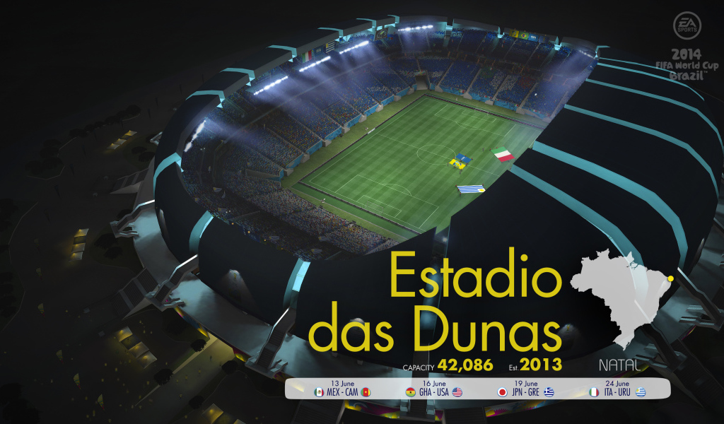 Стадион Дюна на Чемпионате мира по футболу в Бразилии 2014