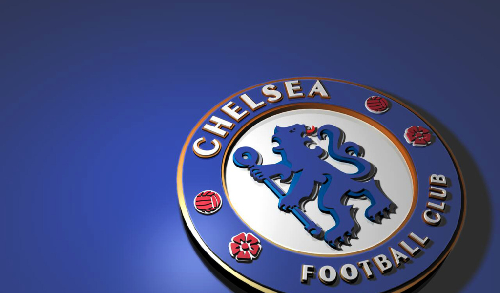 Футбольный клуб Челси логотип на синем фоне