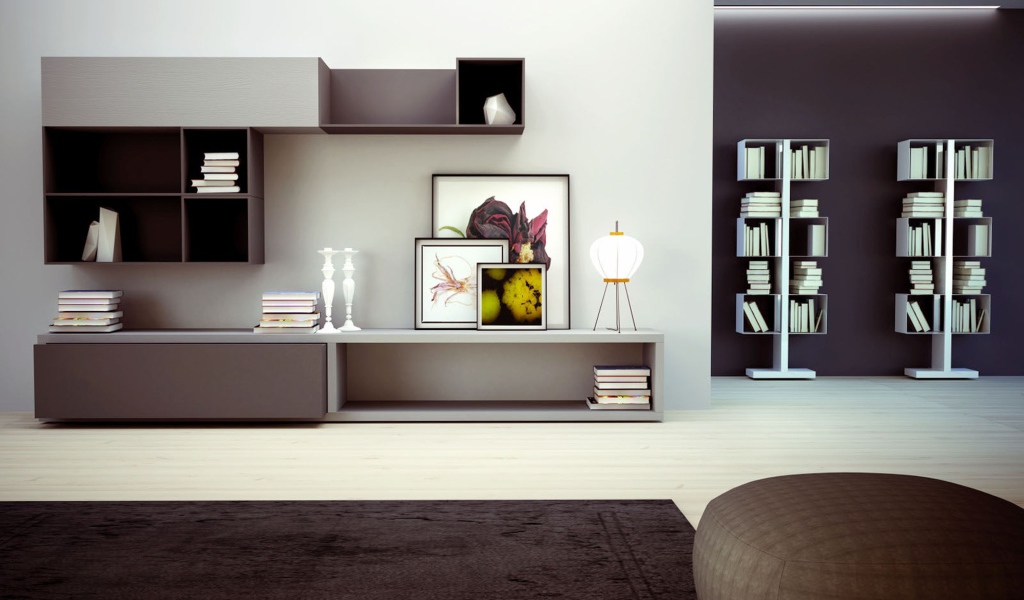 Мебель из блоков для гостиной