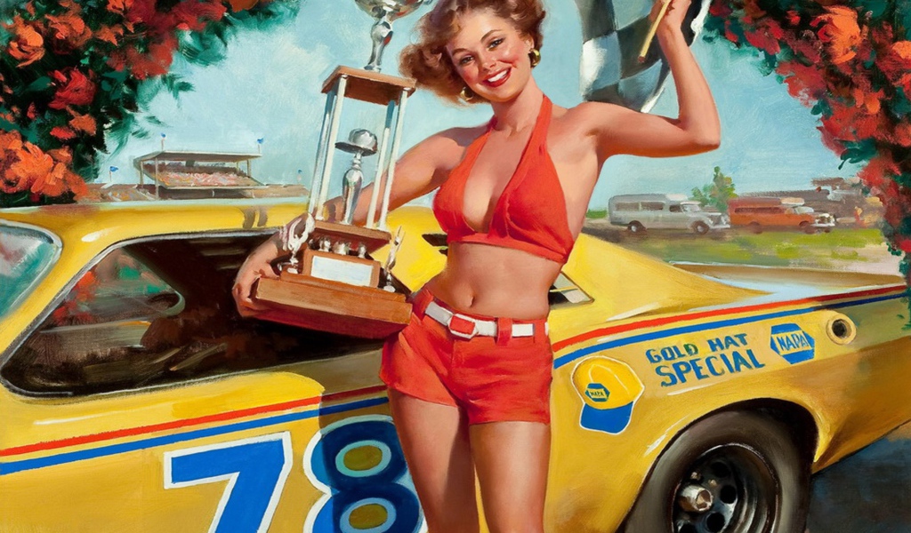 Девушка гонщица