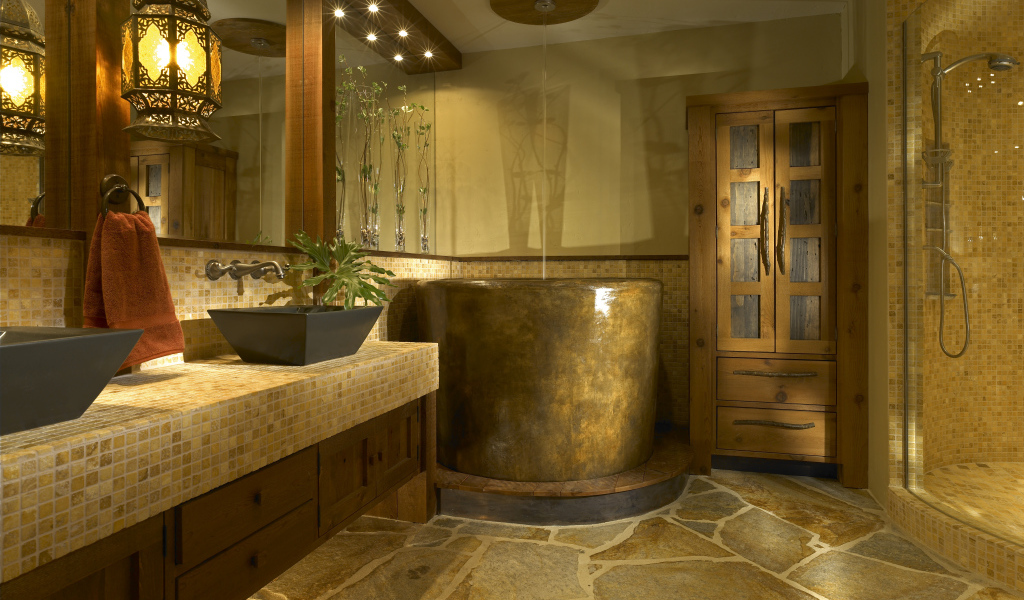 Золотая ванная комната