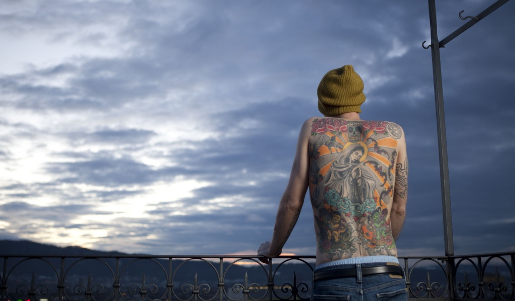 Икона тату на спине