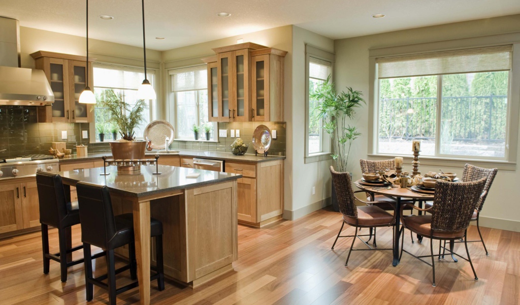 Кухня-столовая в доме