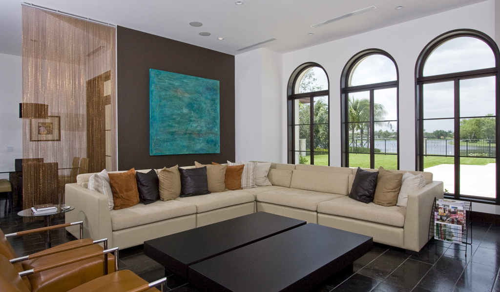 Гостиная в загородном доме