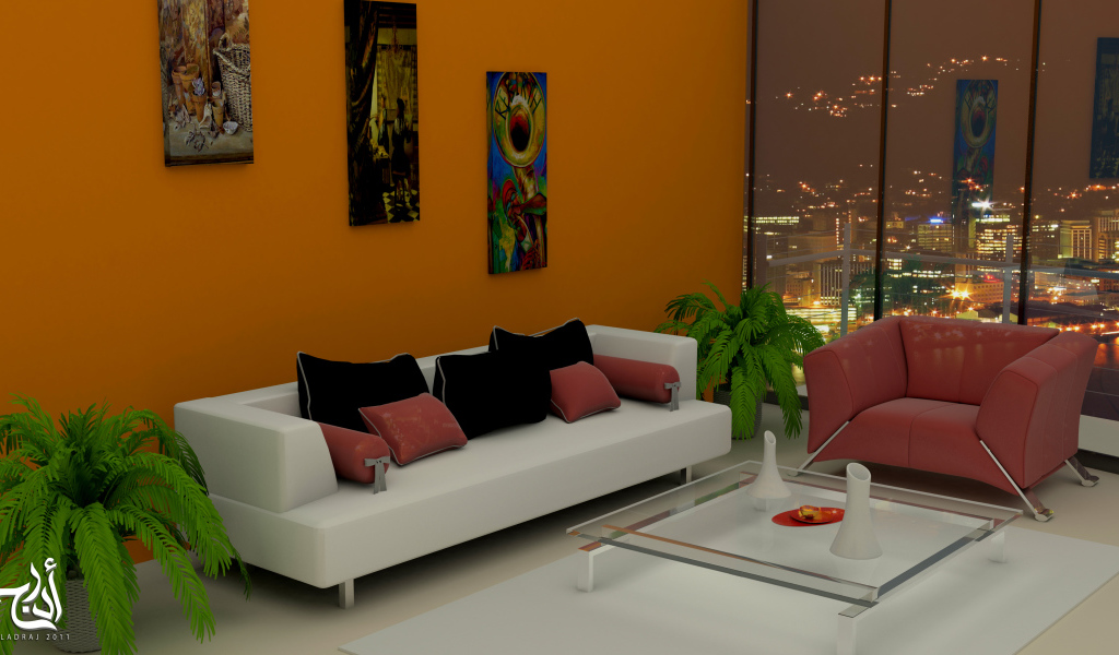 Гостиная в небоскребе