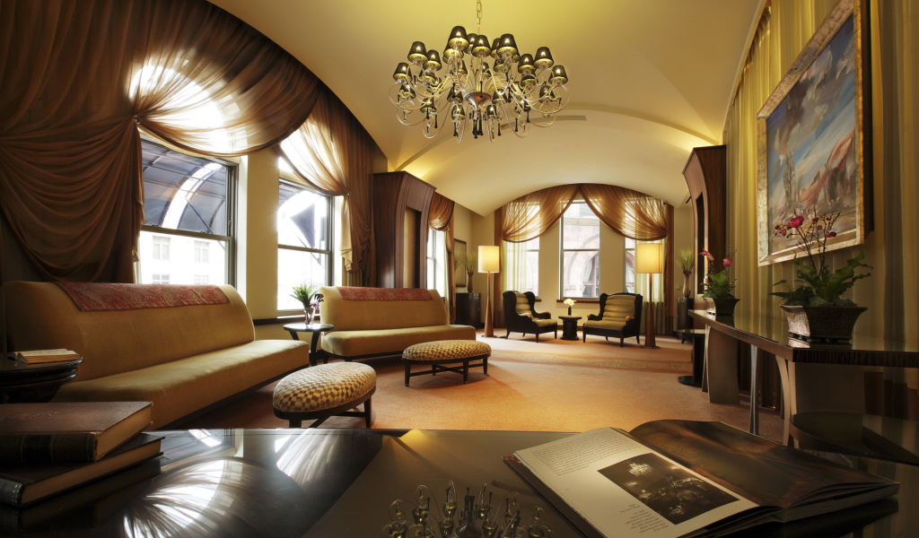 Роскошное оформление гостиной