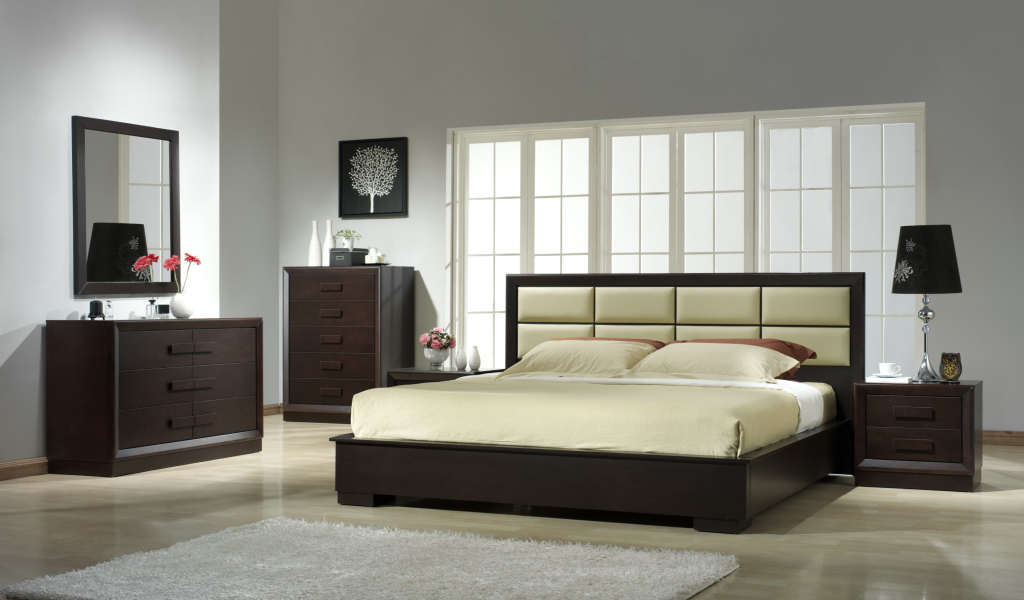 Современная стильная спальня