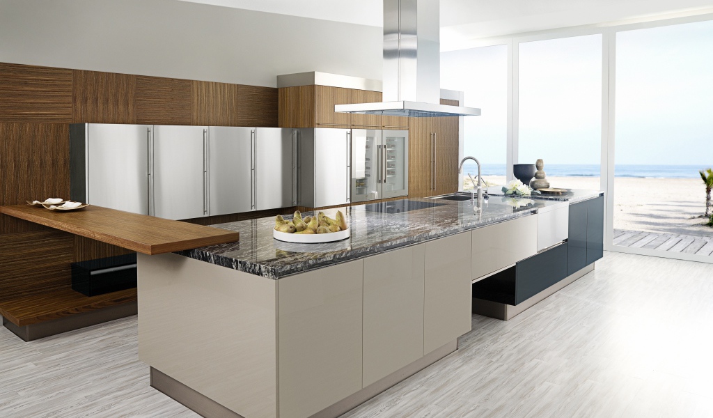 Много пространства в кухне