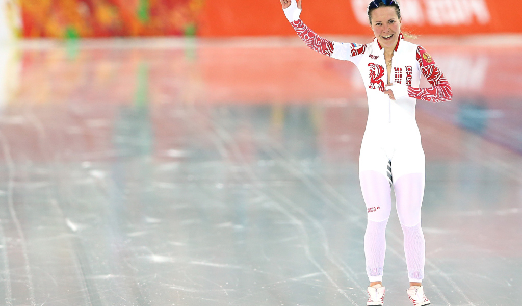 Olga Graf Russian speed skating bronze medalist at the Olympic Games in Sochi
