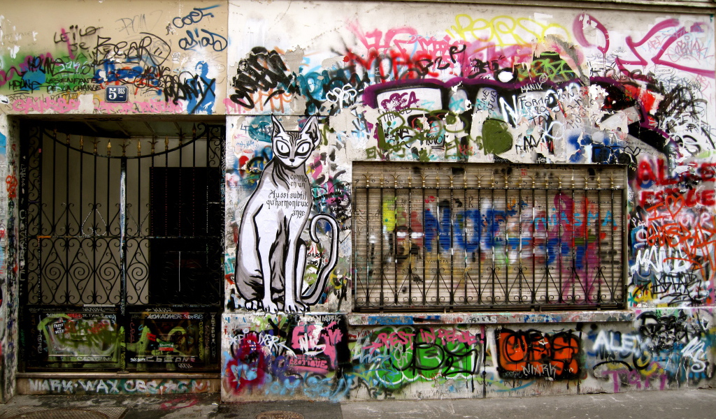 Нарисованный кот