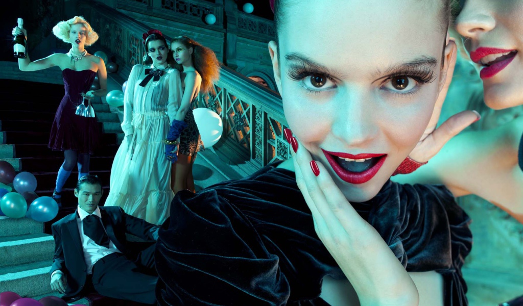 Фотография девушки веселятся