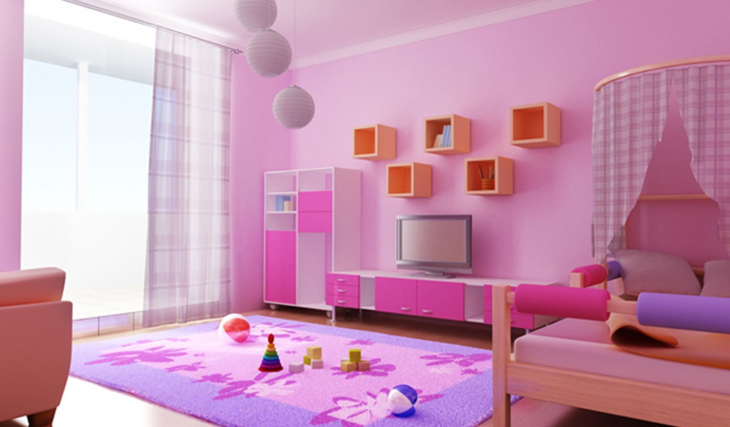 Розовая детская для девочки