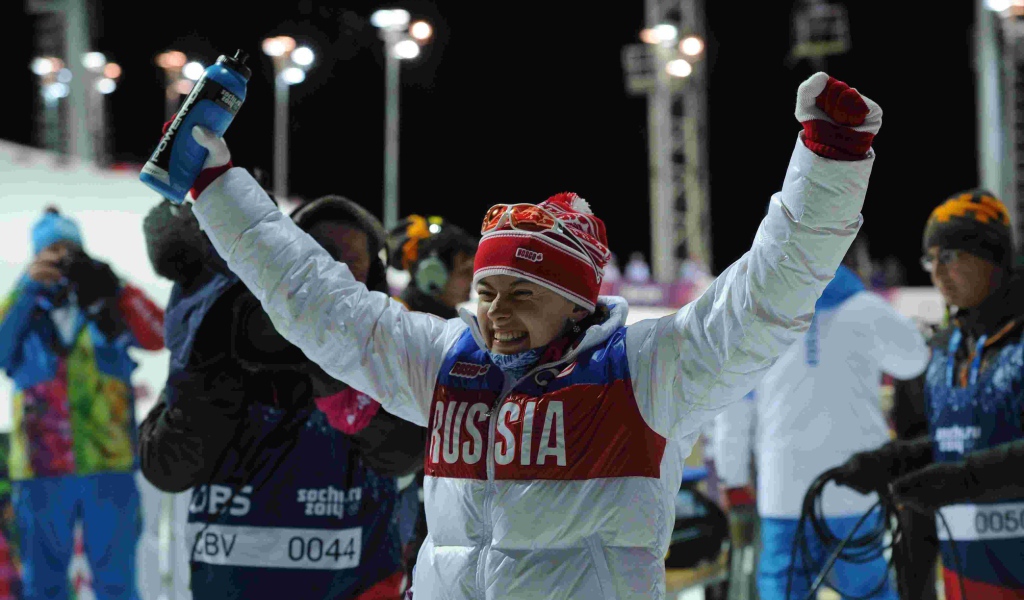 Российская биатлонистка  Ольга Вилухина обладательница серебряной медали