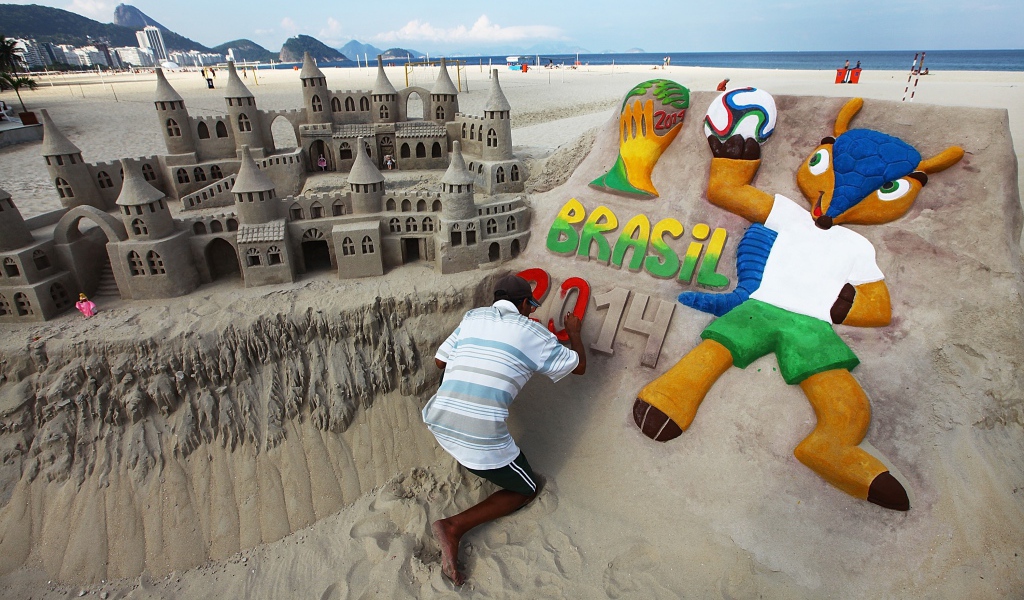 Sand Castles on the World Cup in Brazil 2014