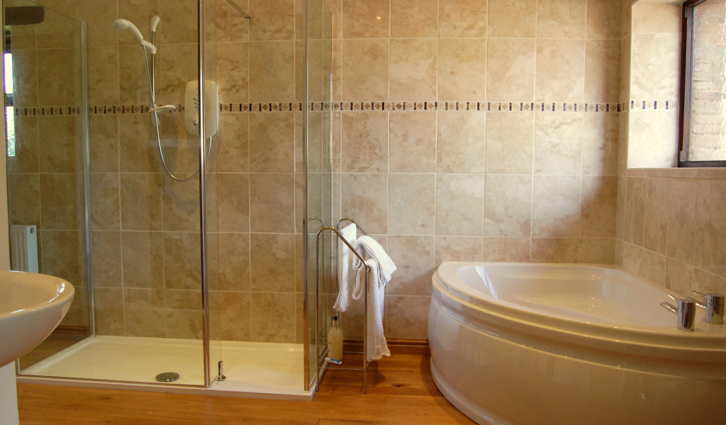 Душевая и джакузи в ванной