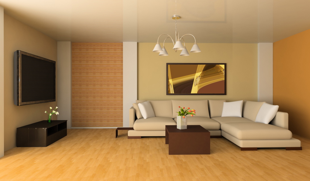 Просторная комната гостиная