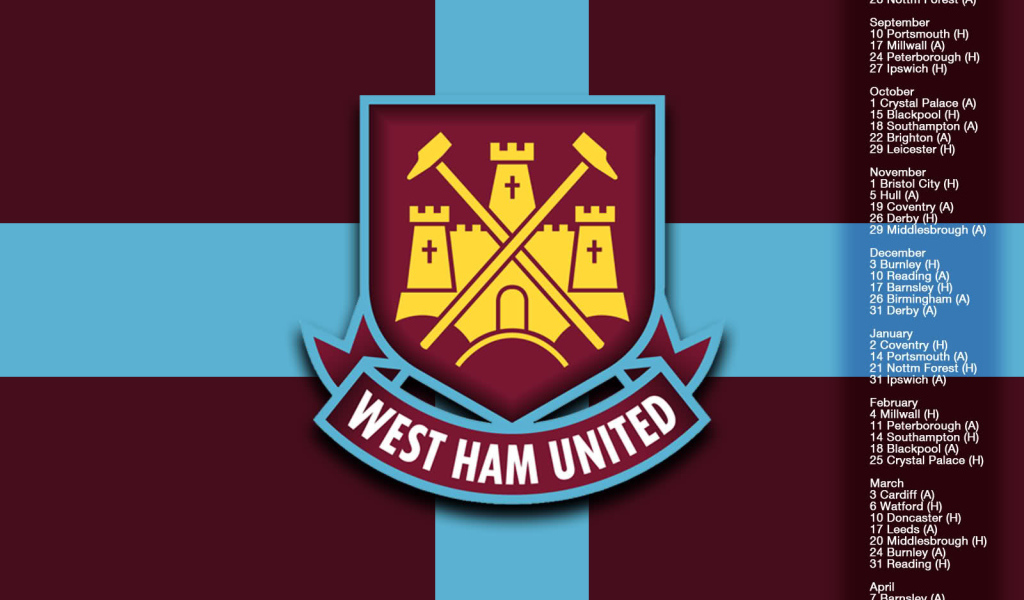 Возлюбленная футбольный клуб Англии Вест Хэм Юнайтед