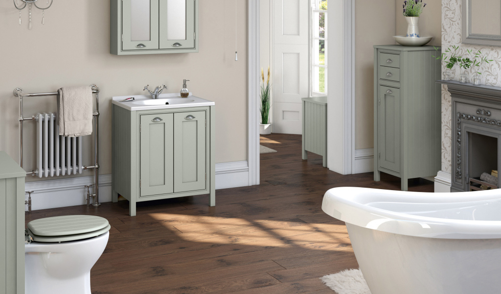 Традиционное оформление ванной комнаты