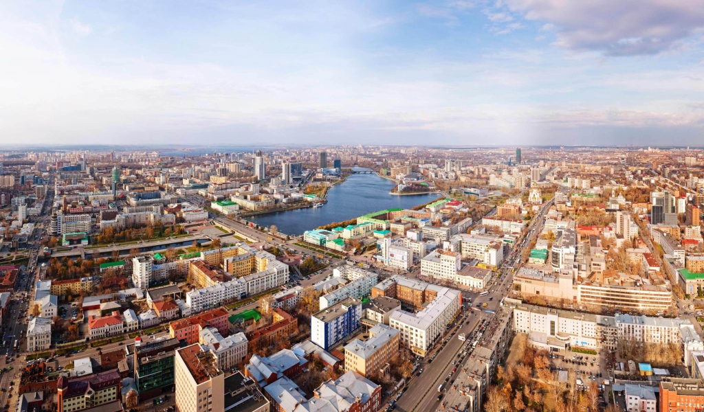 Вид сверху на Киев