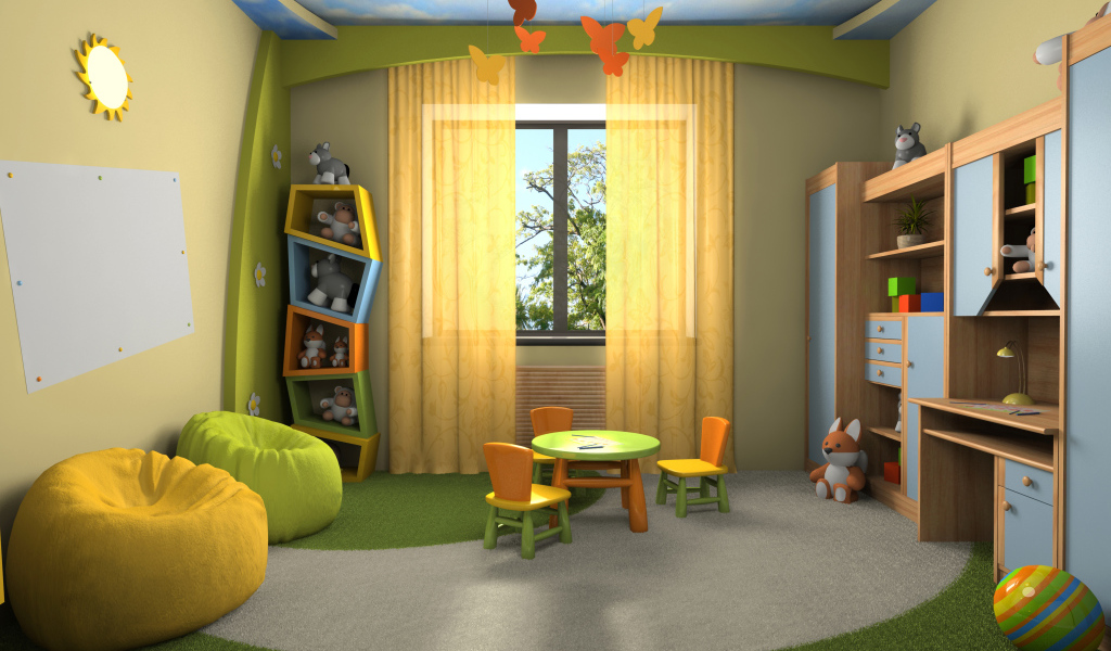 Необычный декор детской