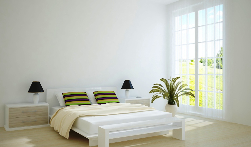 Белый стиль для спальни