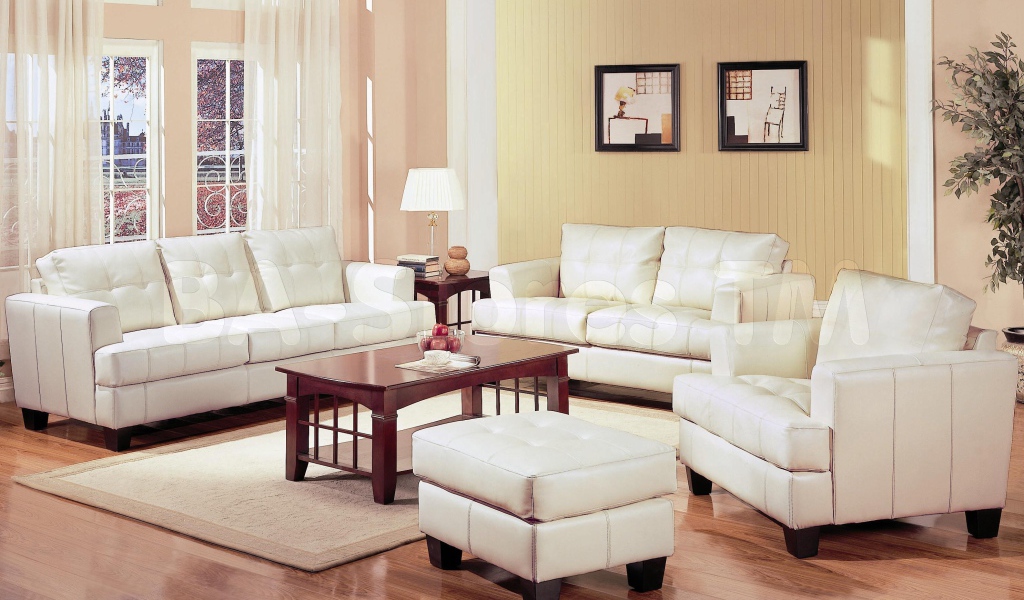 Белая мебель в гостиной