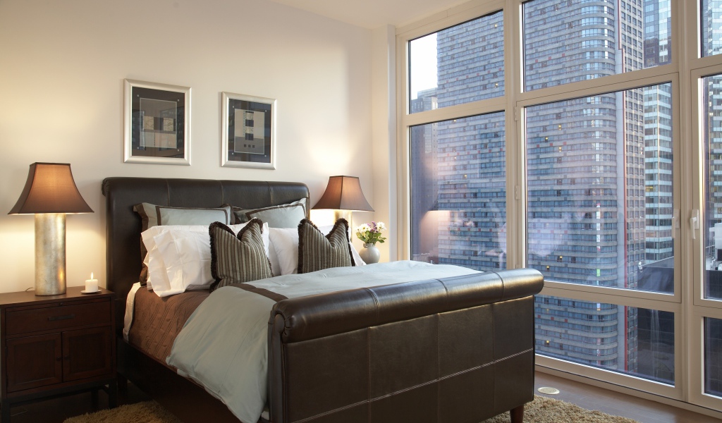 Спальня в городской квартире