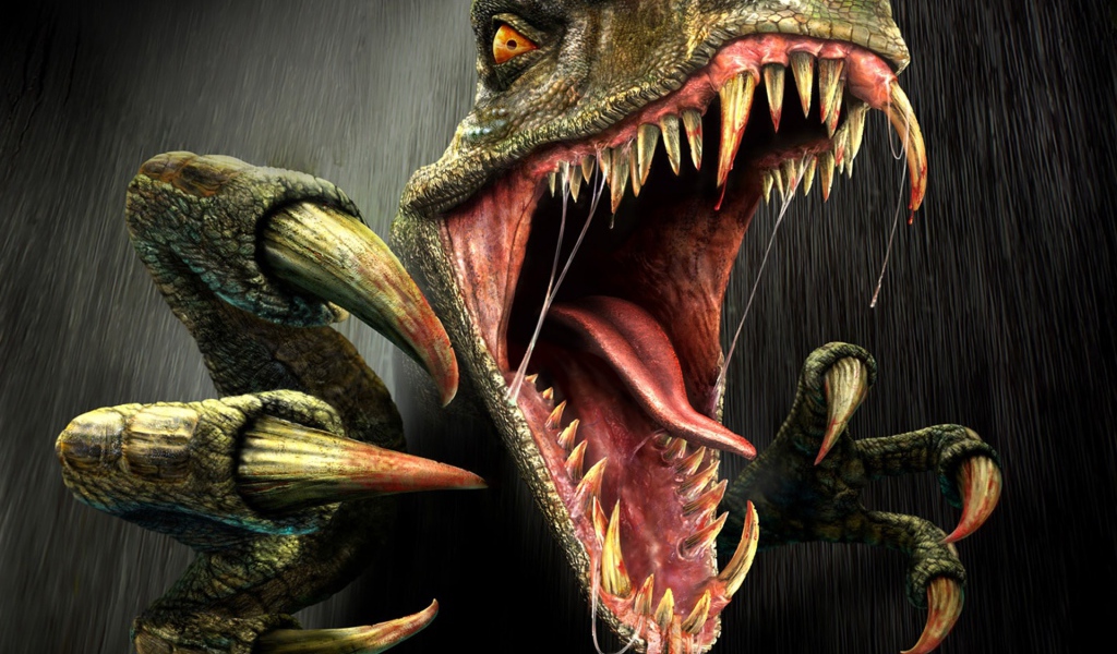 Зубастая пасть динозавра