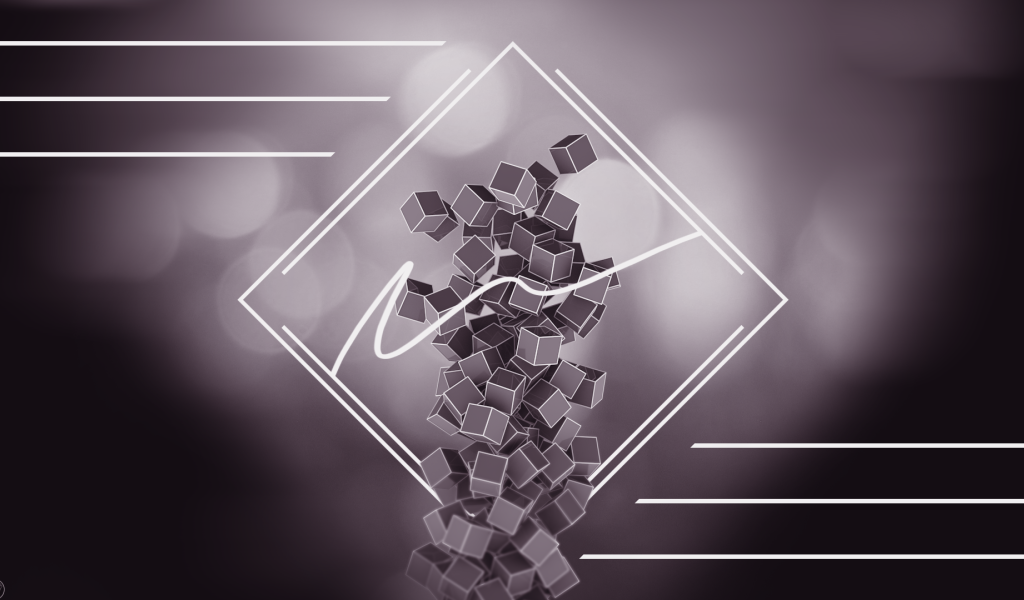 Столб из черных кубов 3Д