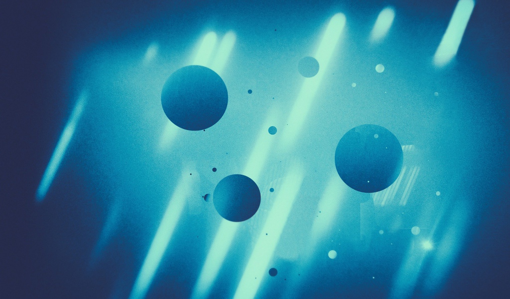 Абстрактные голубые сферы
